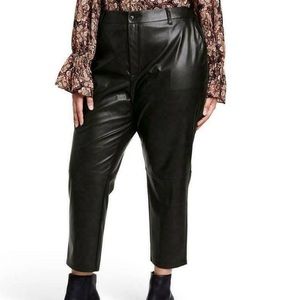 20W/22W Women’s plus size high rise skinny ankle faux leather pants